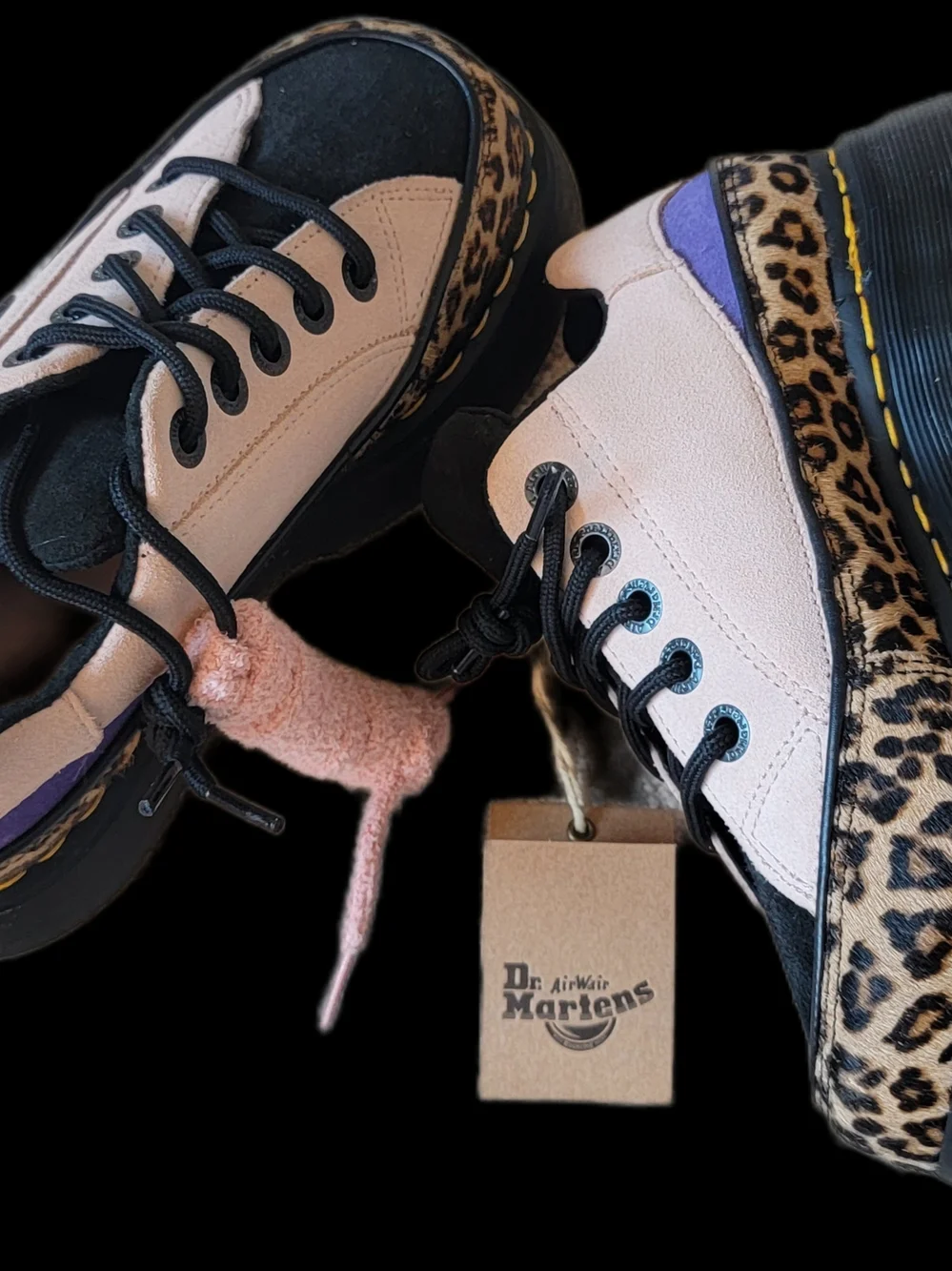 NEW RARE Dr. Martens Buzz Leopard‎ Platform Shoes 5 Mob Wife Maximalist Grunge